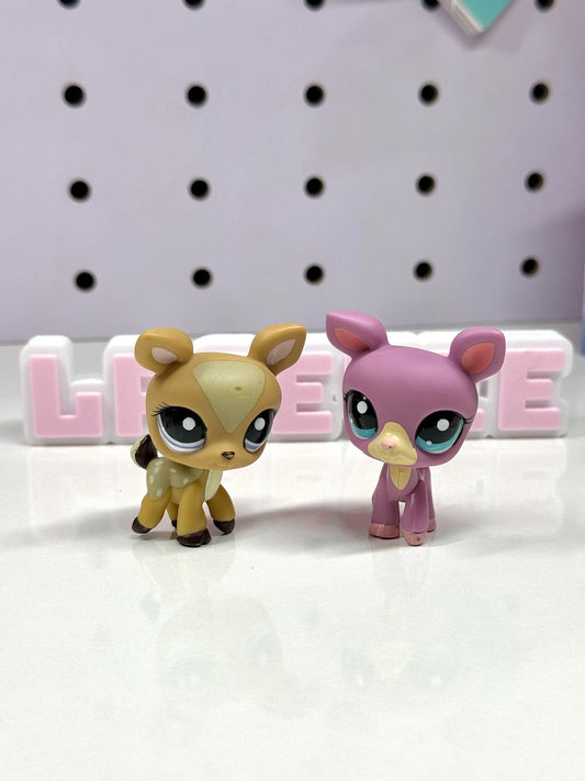 Authentic Littlest Pet Shop LPS Deer Lot #1724 & #1123!