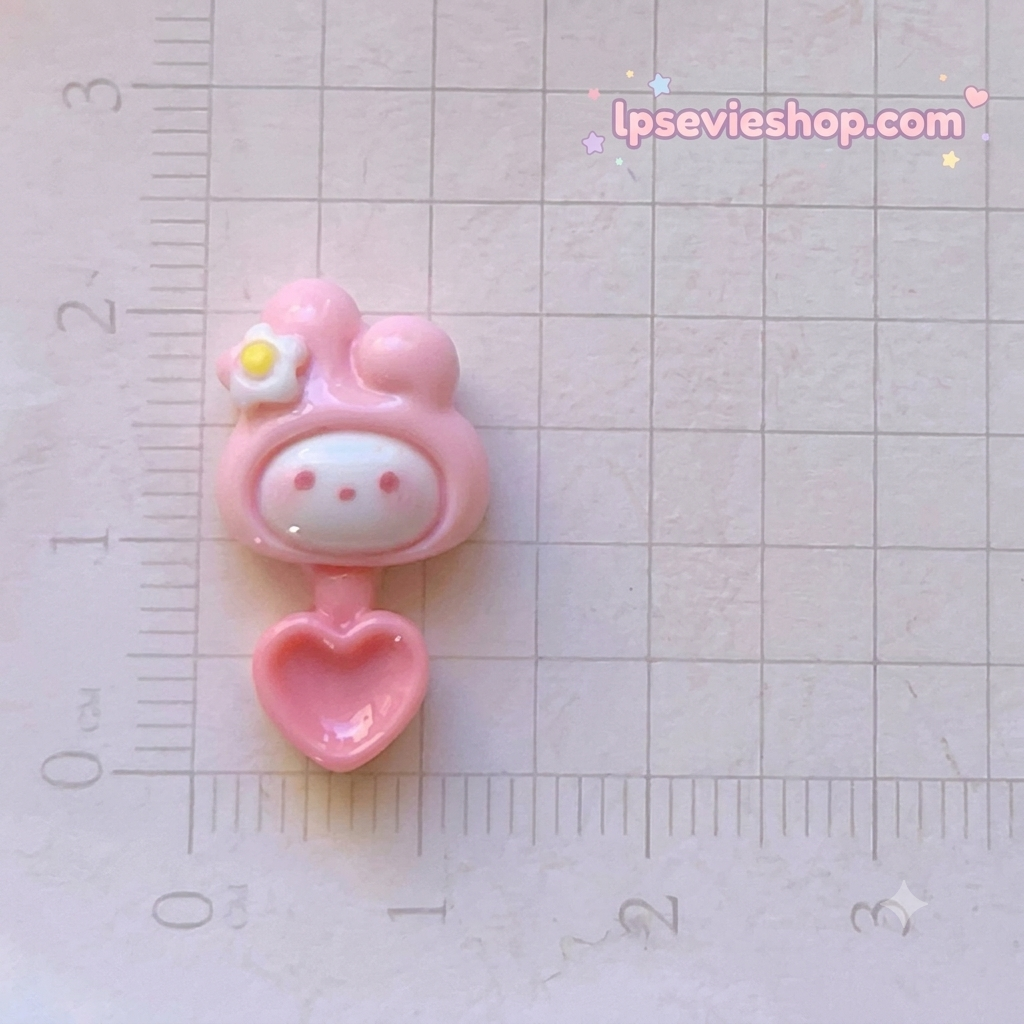 Miniature Kawaii Heart Spoon Set (Set of 6) – Pastel Character Spoons | Dollhouse Kitchen & Cafe Accessories