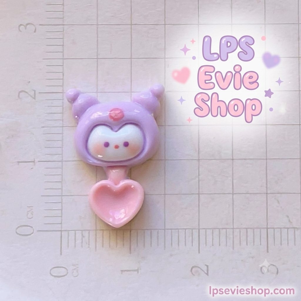Miniature Kawaii Heart Spoon Set (Set of 6) – Pastel Character Spoons | Dollhouse Kitchen & Cafe Accessories
