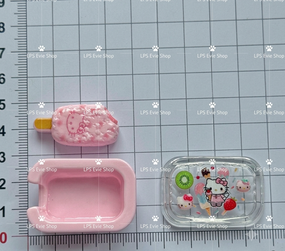 Miniature Cute Popsicle Ice Cream Tub with Clear Lid | Dollhouse Cafe & Dessert Food Set