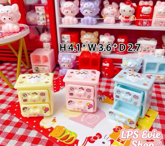 🎀 Kawaii Mini Drawer Cabinet for LPS ✨