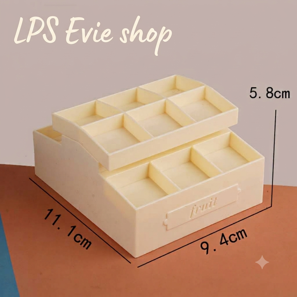 Miniature 2-Tier Food Display Crate with Mini Foods Set  | Dollhouse Market & Cafe Food Props
