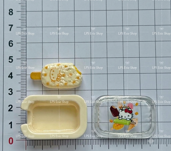 Miniature Cute Popsicle Ice Cream Tub with Clear Lid | Dollhouse Cafe & Dessert Food Set