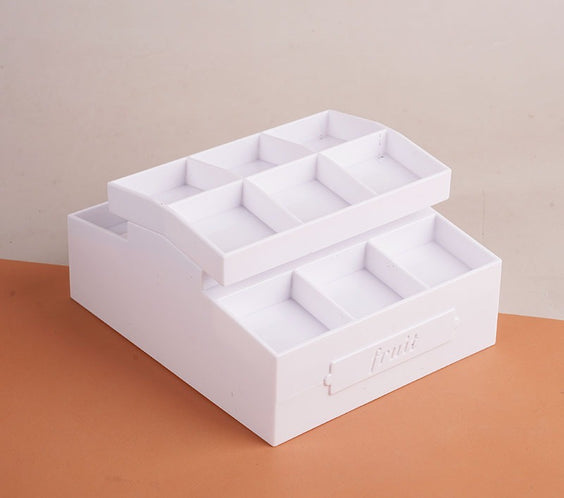 Miniature 2-Tier Food Display Crate with Mini Foods Set  | Dollhouse Market & Cafe Food Props