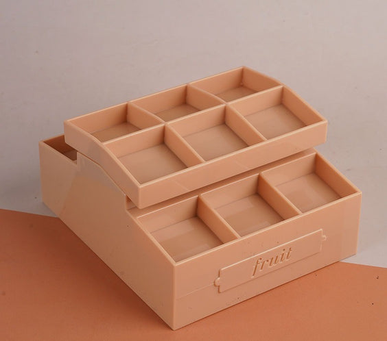 Miniature 2-Tier Food Display Crate with Mini Foods Set  | Dollhouse Market & Cafe Food Props