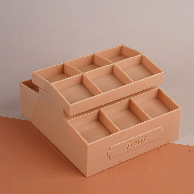 Miniature 2-Tier Food Display Crate with Mini Foods Set  | Dollhouse Market & Cafe Food Props