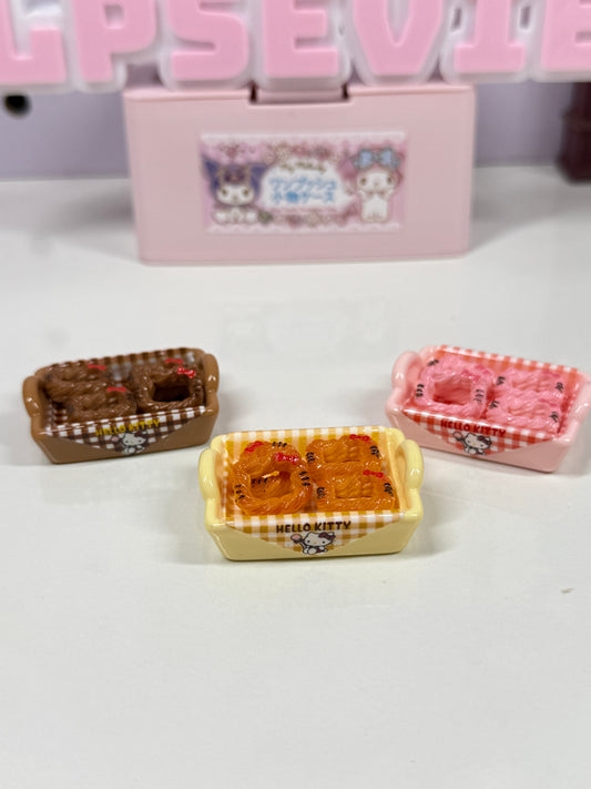 Miniature Picnic Tray & Bow Pastry Set (5 Pcs) | Dollhouse Bakery & Cafe Food