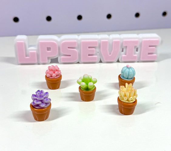 Miniature Potted Plants Set of 5 | LPS Accessories & Dollhouse Decor