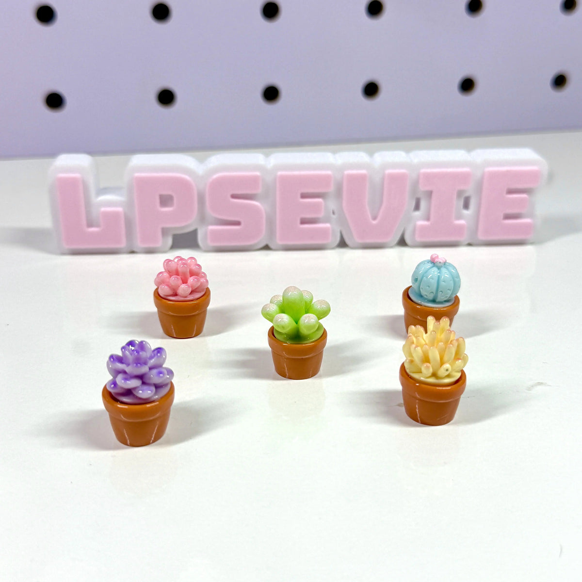 Miniature Potted Plants Set of 5 | LPS Accessories & Dollhouse Decor