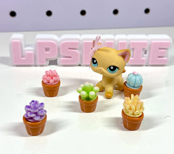 Miniature Potted Plants Set of 5 | LPS Accessories & Dollhouse Decor