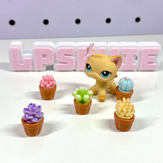 Miniature Potted Plants Set of 5 | LPS Accessories & Dollhouse Decor