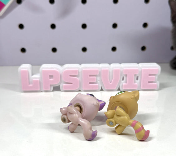 Set of 2 LPS Bon Bon Cat #576 & #552 (Valentine’s Set) | Littlest Pet Shop Cats