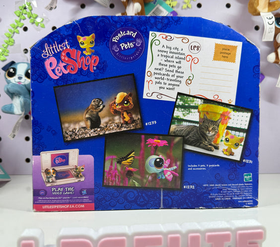 Littlest Pet Shop NIB Postcard Pets 3-Pack #1231 1232 1233 Cat Dragonfly Squirrel