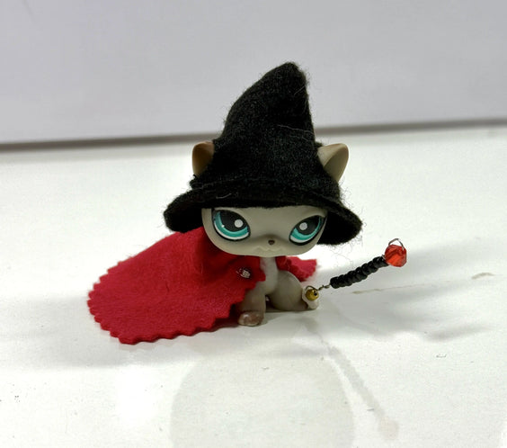 Handmade LPS Halloween Witch Outfit | Witch & Pumpkin Spirit Costume with Wand
