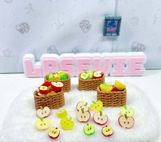 🍎 Mini Apple Basket Trinket Set for LPS