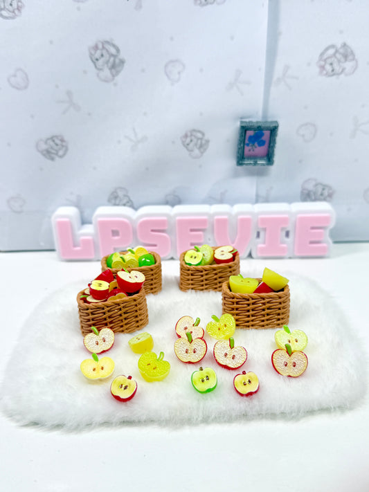 🍎 Mini Apple Basket Trinket Set for LPS