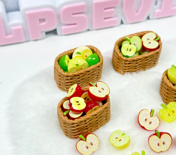 🍎 Mini Apple Basket Trinket Set for LPS