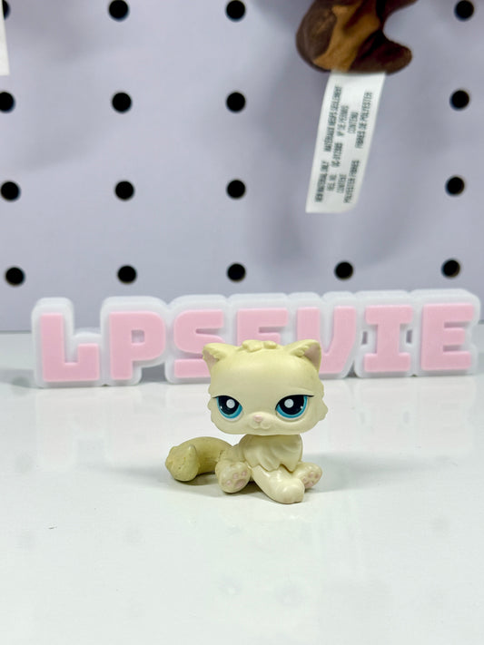 Authentic LPS #428 Cream Persian Cat Blue Eyes Littlest Pet Shop ✨
