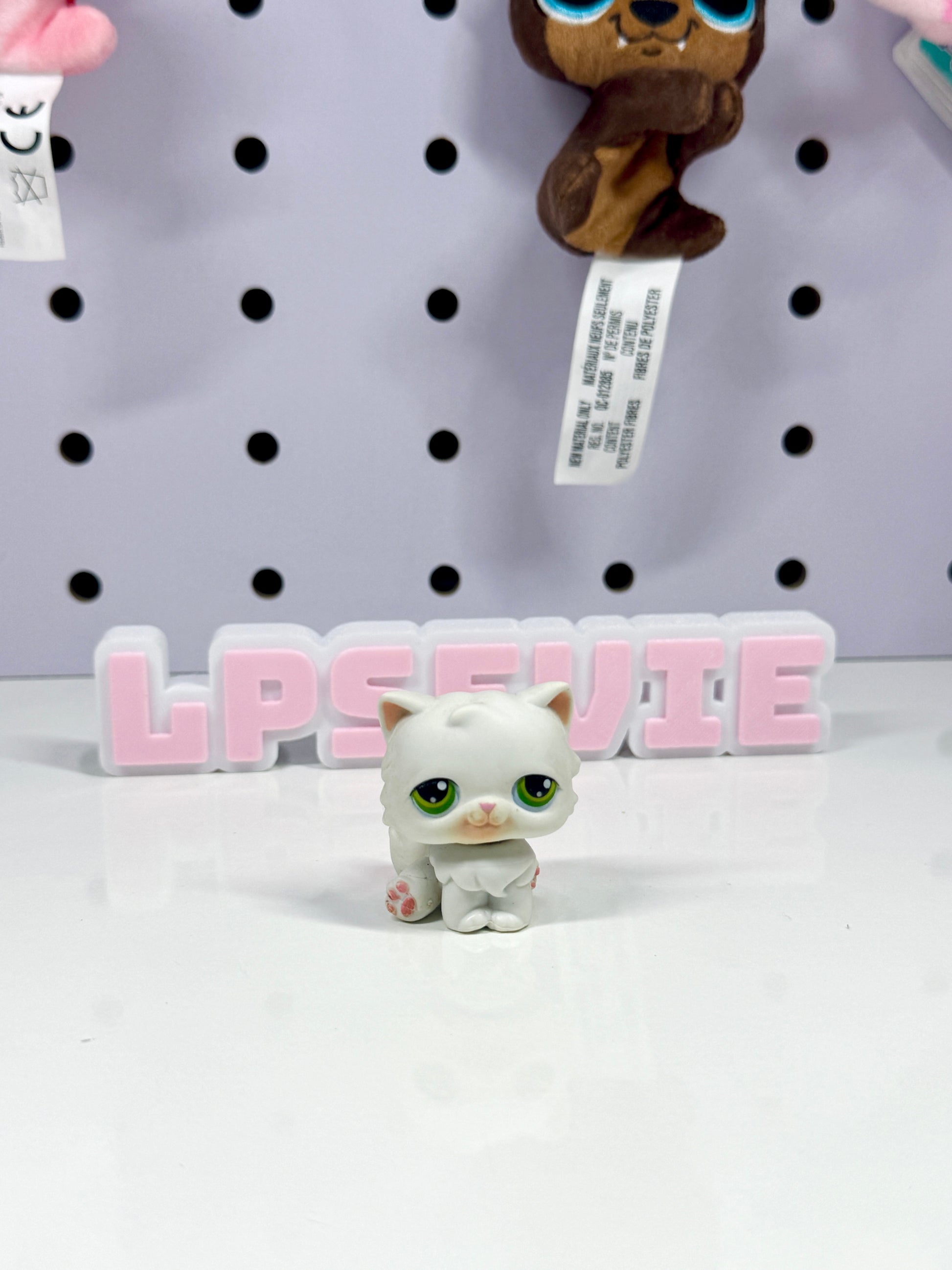 Authentic LPS #15 White Persian Cat Littlest Pet Shop