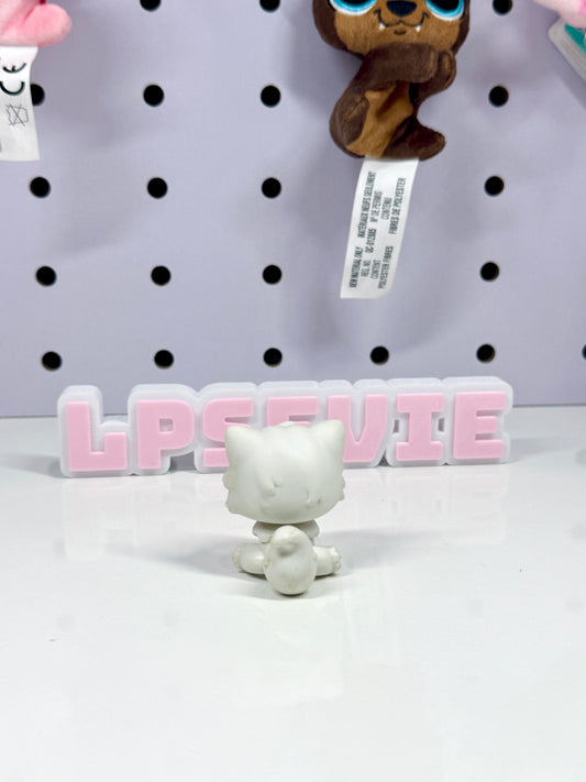 Authentic LPS #15 White Persian Cat Littlest Pet Shop