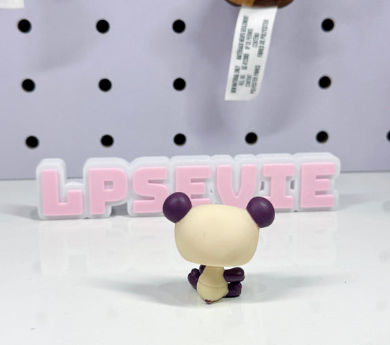 Littlest Pet Shop Authentic LPS #822 Panda Bear Purple Funniest Aqua Eyes Hasbro