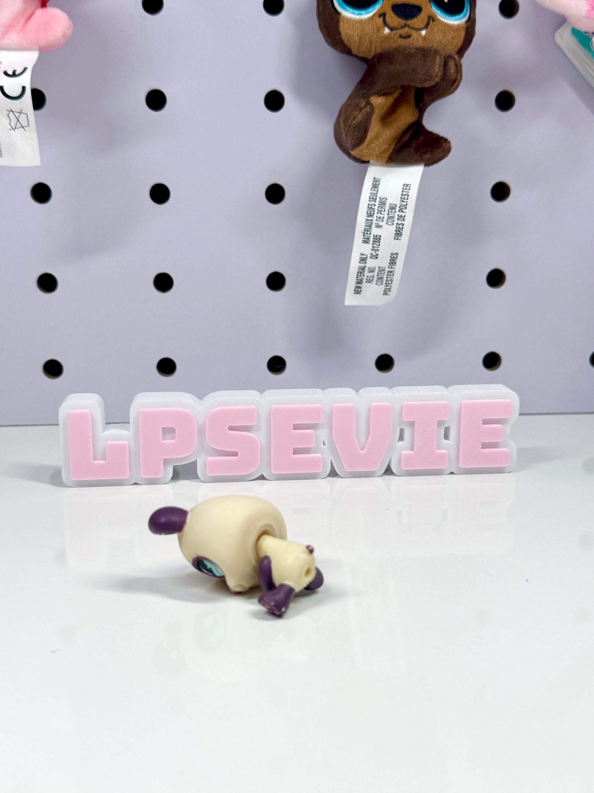 Littlest Pet Shop Authentic LPS #822 Panda Bear Purple Funniest Aqua Eyes Hasbro