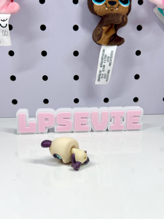 Littlest Pet Shop Authentic LPS #822 Panda Bear Purple Funniest Aqua Eyes Hasbro