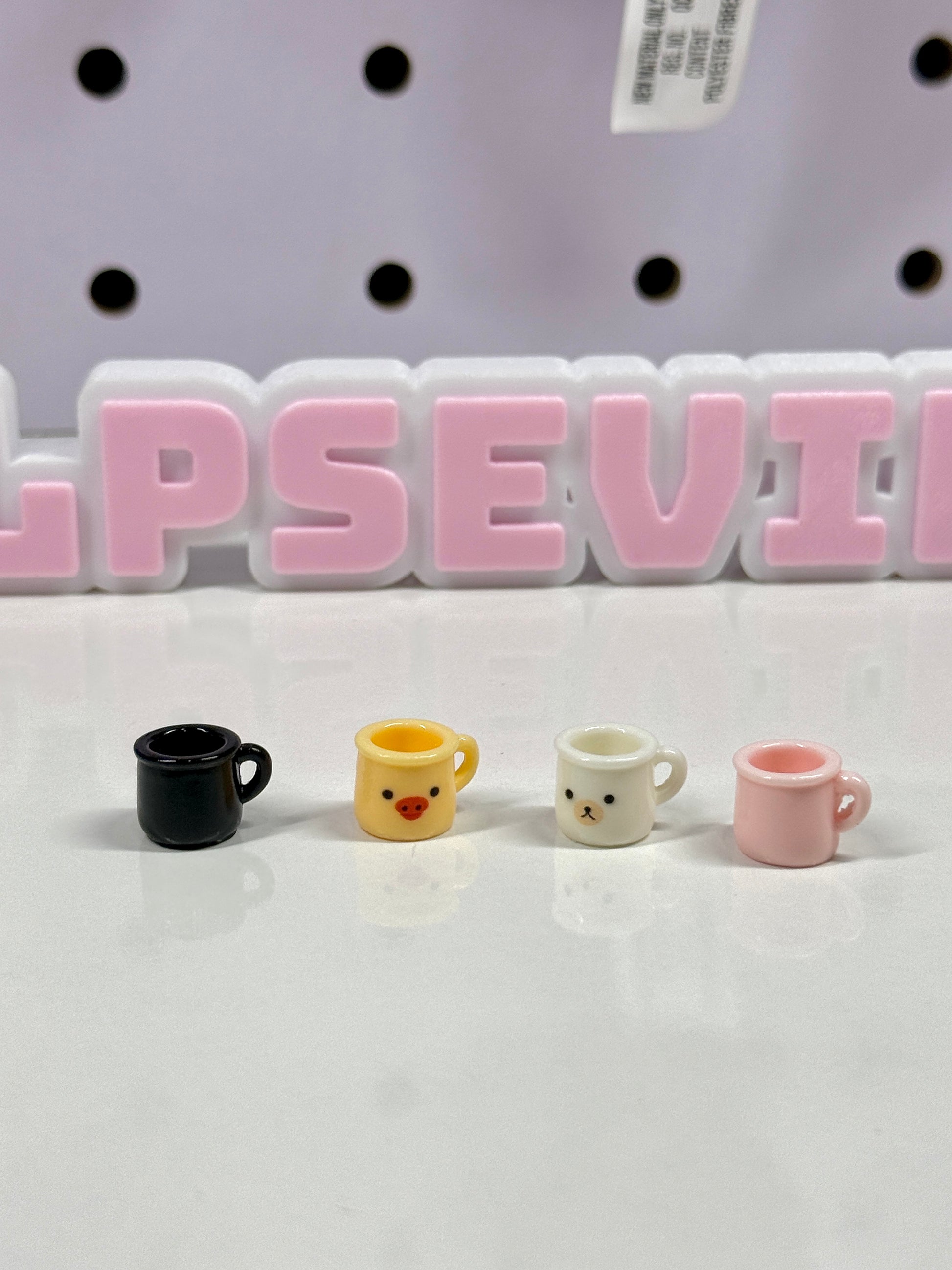 ☕ Kawaii Mini Mug Set for LPS – Set of 4 Cups ✨