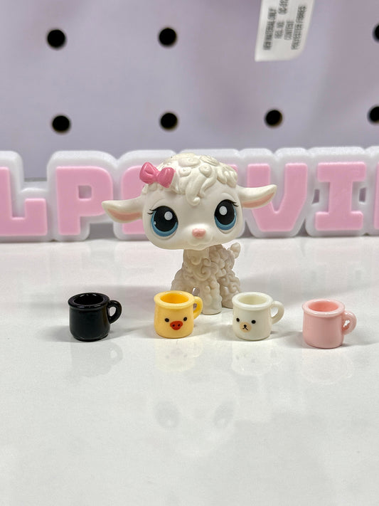 ☕ Kawaii Mini Mug Set for LPS – Set of 4 Cups ✨