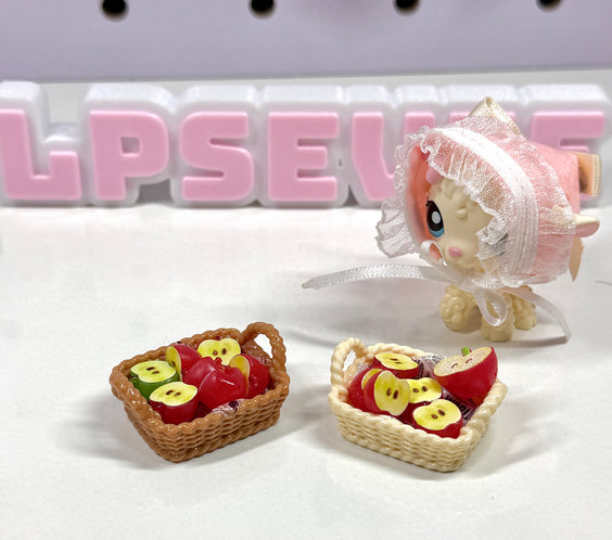 🍎 LPS Apple Basket Trinket Set 🧺✨