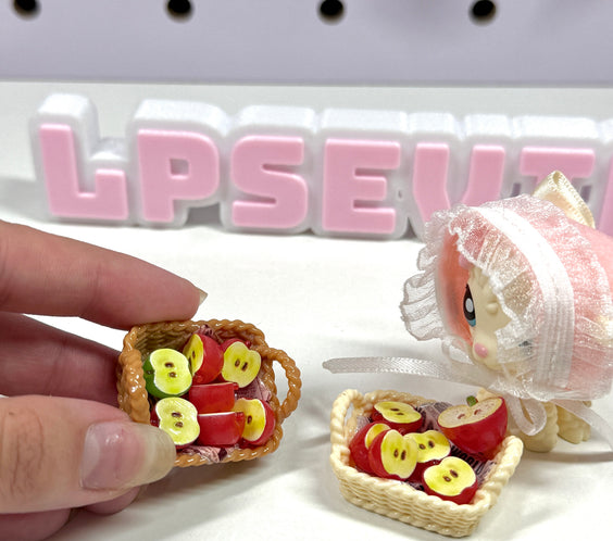🍎 LPS Apple Basket Trinket Set 🧺✨