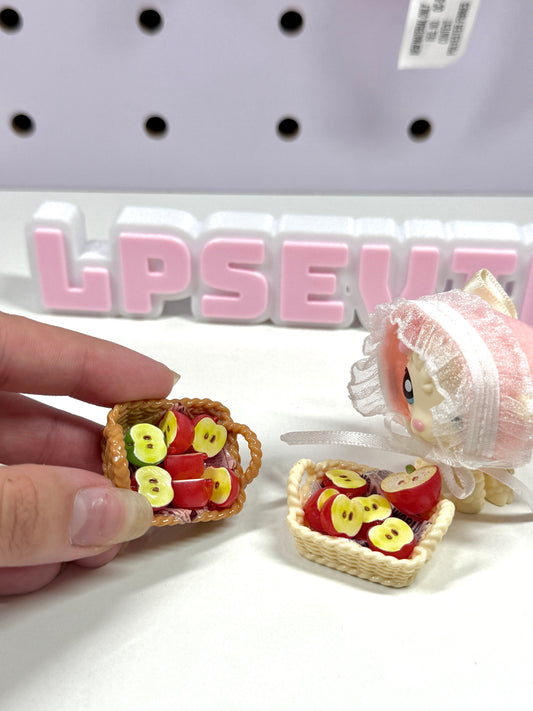 🍎 LPS Apple Basket Trinket Set 🧺✨