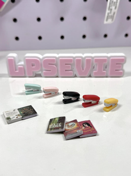 📚 Mini Stapler + Books Trinket Set for LPS ✨