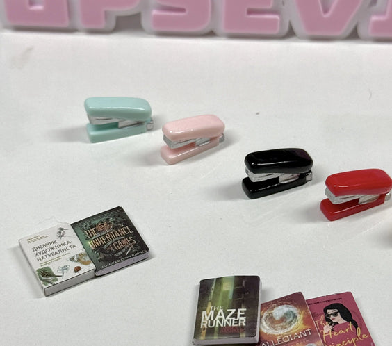 📚 Mini Stapler + Books Trinket Set for LPS ✨