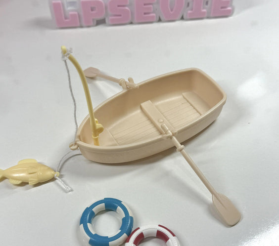 Miniature Fishing Boat Set for LPS | Boat, Floaties & Fishing Rod Accessories