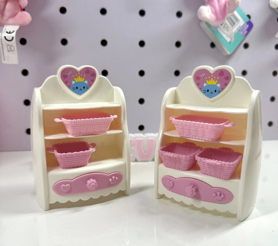 Market Shelf Set for LPS | Mini Grocery Display Rack with Baskets