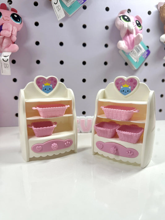 Market Shelf Set for LPS | Mini Grocery Display Rack with Baskets