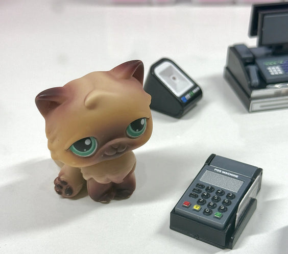 Miniature Cash Register & POS Machine Set for LPS | Store Checkout Counter Accessories