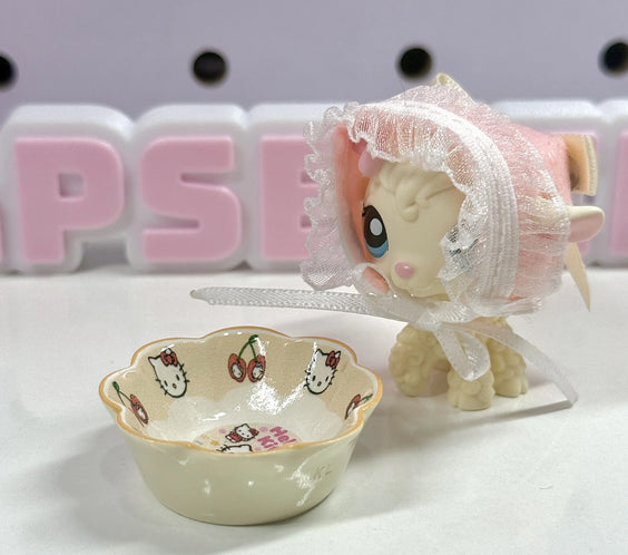 Mini Dessert Bowls Set for LPS | Kawaii Pink & Cream Bowl Trinkets