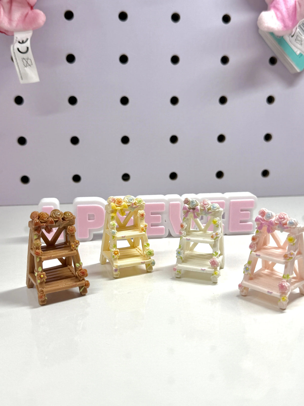 🌸 Miniature Floral Display Shelf for LPS| Flower Ladder Shelf Decor