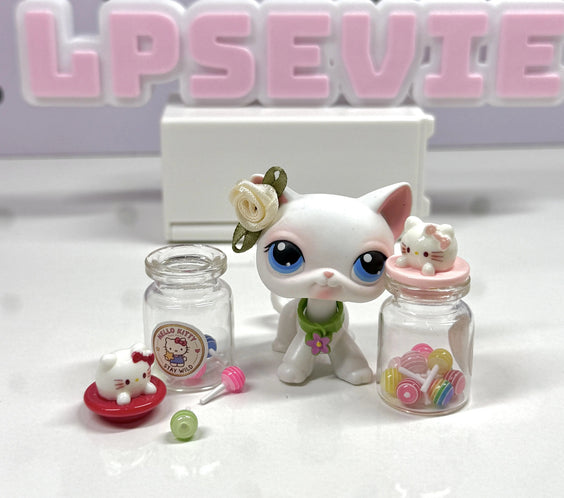 Miniature Candy Jar with Cat Lid | Dollhouse Sweet Treat Accessory