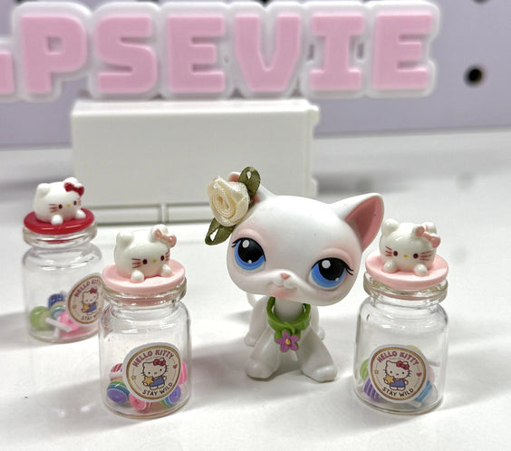 Miniature Candy Jar with Cat Lid | Dollhouse Sweet Treat Accessory