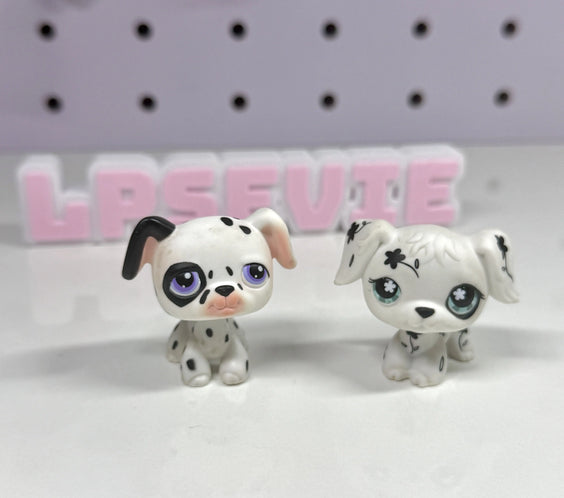 Authentic Littlest Pet Shop LPS #297 & LPS #469 Dalmatian Dog Lot🐾