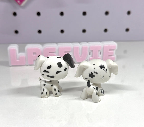 Authentic Littlest Pet Shop LPS #297 & LPS #469 Dalmatian Dog Lot🐾