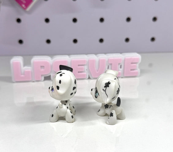 Authentic Littlest Pet Shop LPS #297 & LPS #469 Dalmatian Dog Lot🐾