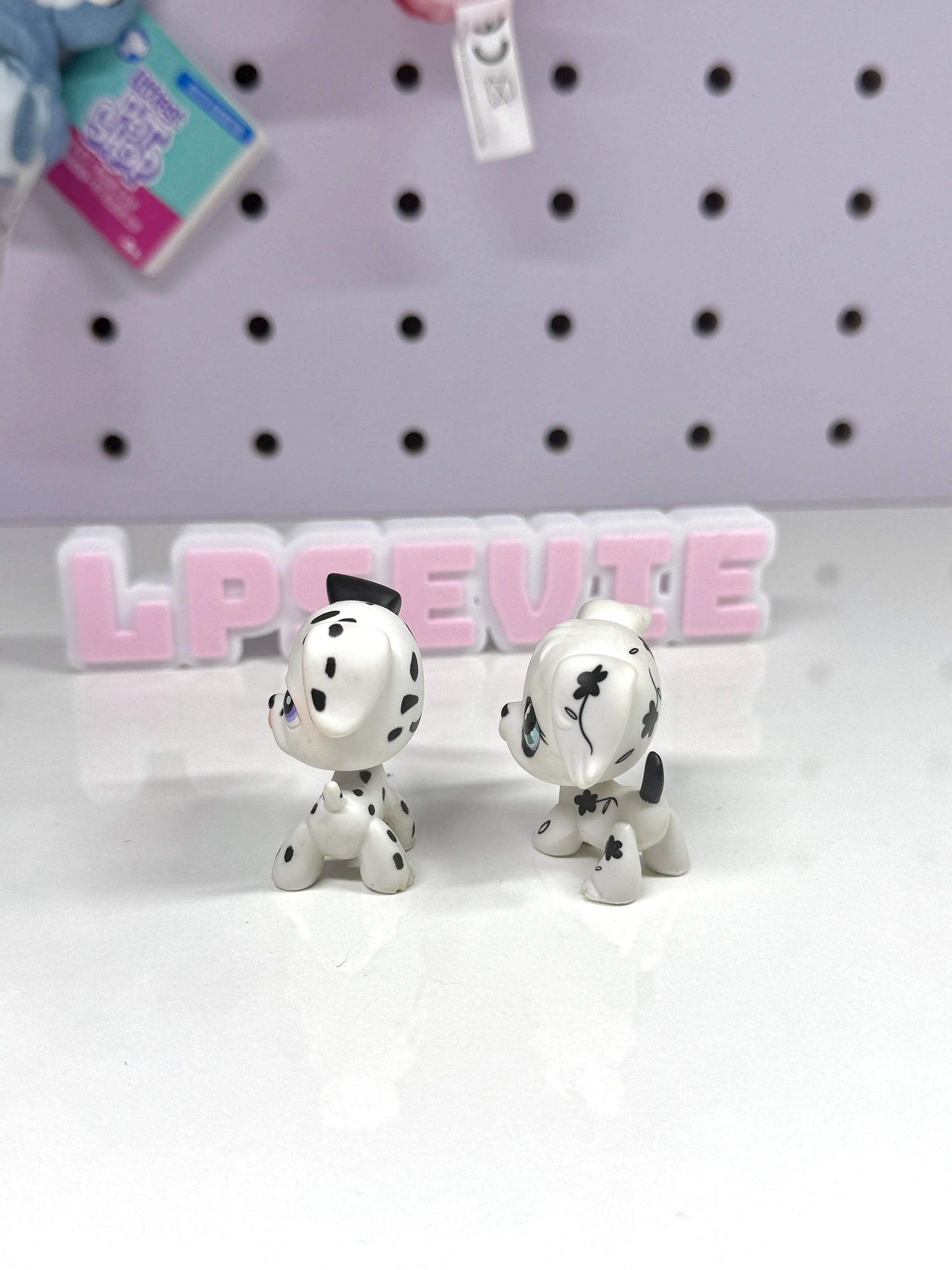 Authentic Littlest Pet Shop LPS #297 & LPS #469 Dalmatian Dog Lot🐾