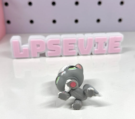Authentic Littlest Pet Shop NO # Grey Angora Cat! 🐱✨