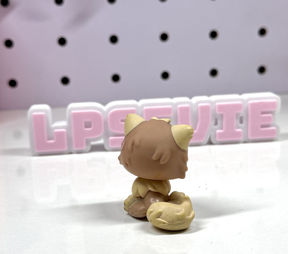 Authentic Littlest Pet Shop LPS #1063 Brown Persian Cat (Spring Egg Edition)