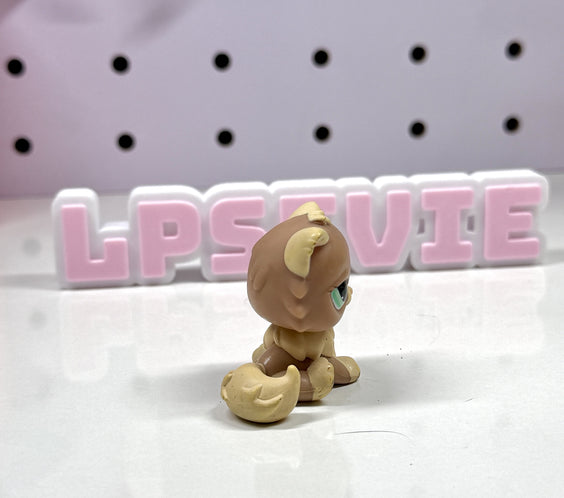 Authentic Littlest Pet Shop LPS #1063 Brown Persian Cat (Spring Egg Edition)