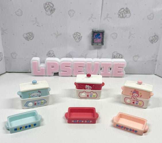 Miniature Kawaii Slow Cooker Crock Pot for Littlest Pet Shop (LPS) | Dollhouse Kitchen Appliance with Optional Food